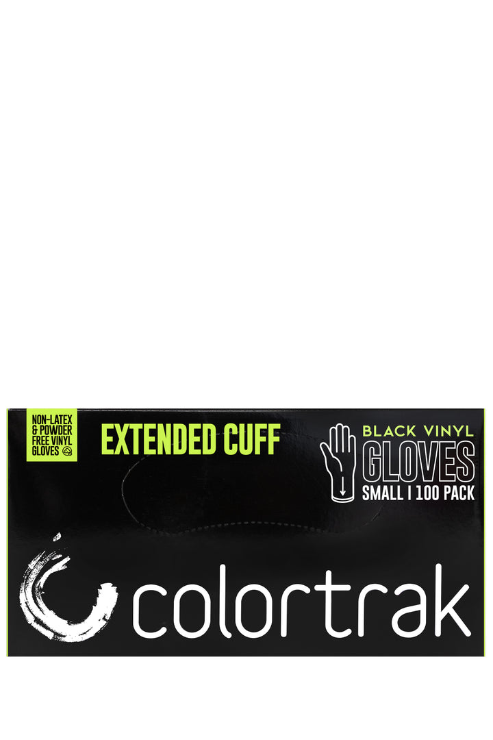 Extended Cuff Black Vinyl Disposable Gloves