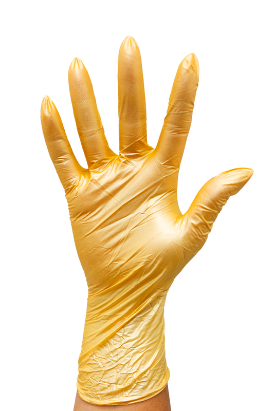 Colortrak Luminous Collection Golden Glow Nitrile Gloves