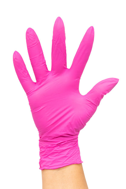 Colortrak Magenta Nitrile Gloves