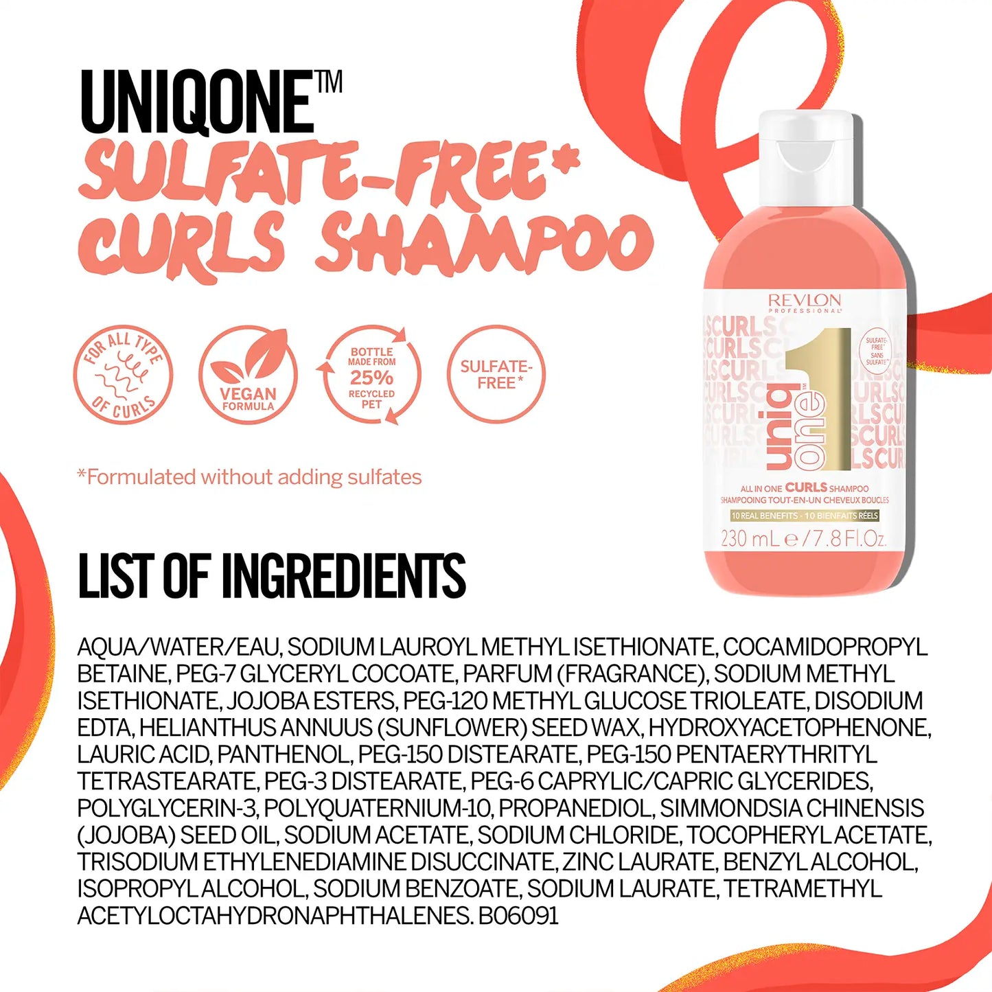 UNIQONETM SULFATE-FREE* CURLS SHAMPOO